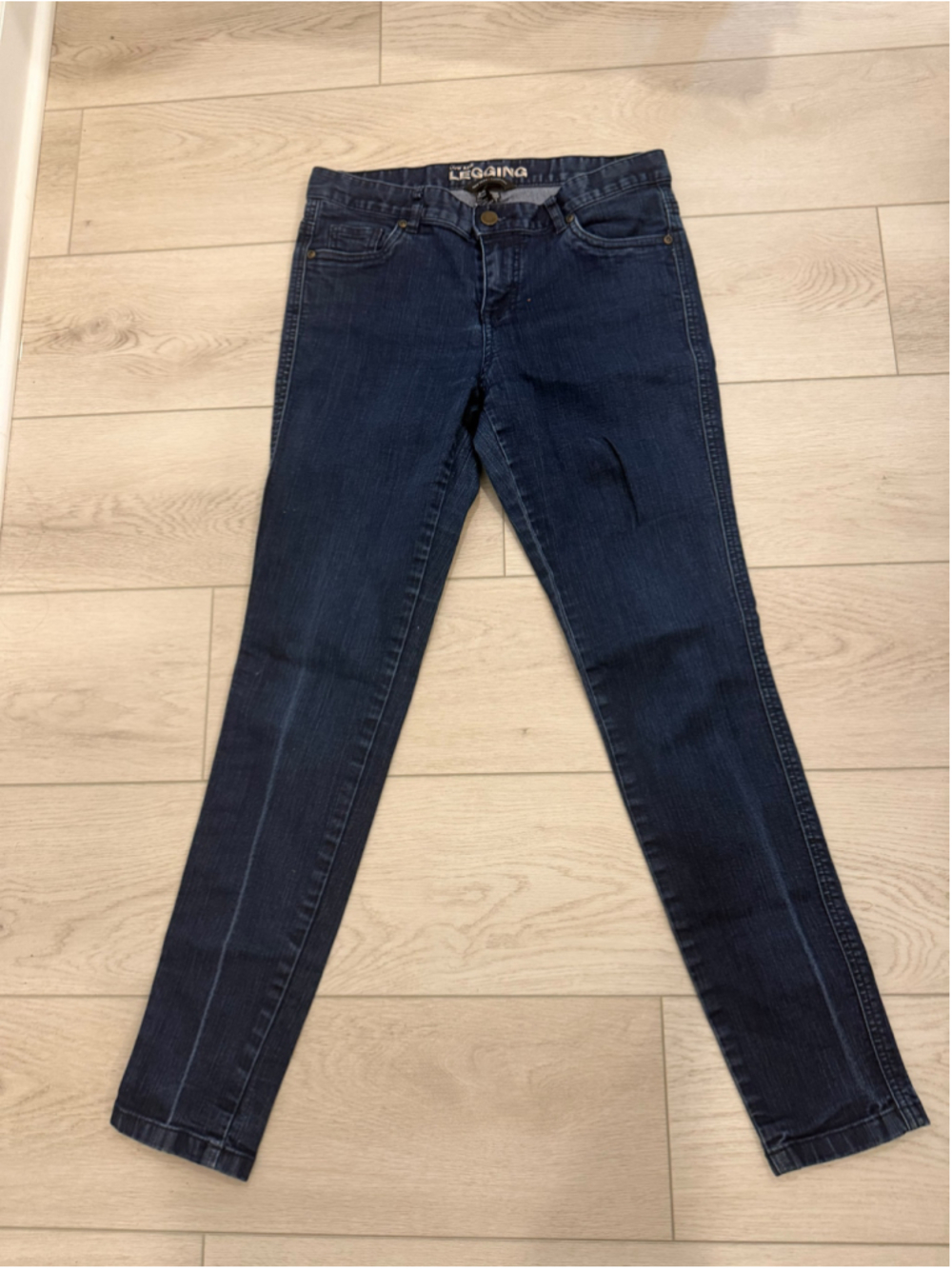 New York & Company Low Rise Denim Legging Jeans Dark Wash Size 6 #F
